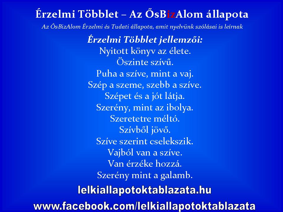 Ősbizalom - Az Érzelmi Többlet
