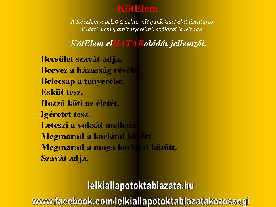 KötElem - Elhatárolódás